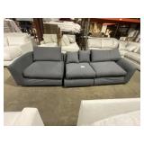 10'L 3-Piece Couch in Midnight Gray