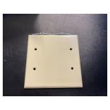 10 Boxes of 2-Gang Ivory Midway Blank Plates