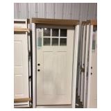 36' x 80' RH Fiberglass Craftsman Exterior Door