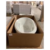 72' x 44' White Freestanding Tub