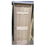30' x 80' RH Oak 6-Panel Interior Door