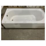 60' x 30' LH Acrylic Bathtub in White w/ Apron