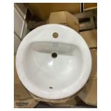 Mason 1-Hole 19' Round Sink in White x 5Pcs