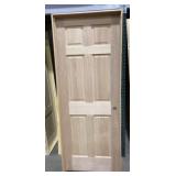 36' x 80' LH Oak 6-Panel Interior Door