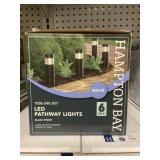 (6) Hampton Bay LED Pathway Lights In Black