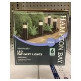 (6) Hampton Bay LED Pathway Lights In Black