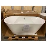 66.9' White Acrylic Free Standing Soaking Tub