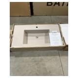 35-1/2' Wall Mounted Countertop Sink in Brown
