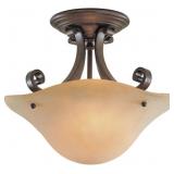 Feissï¿½ 2-Bulb Semi-Flush Mount in Bronze