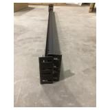 76'L Bolt-On Folding Black Metal Bed Frame Rail