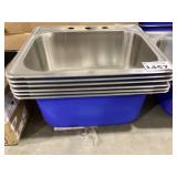 (6) 25' x 22' Single Bowl Stainless Steel Sinks