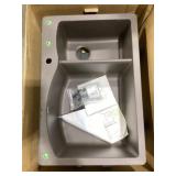 33' x 22' Silgrant Dual-Mount Dbl Bowl Sink