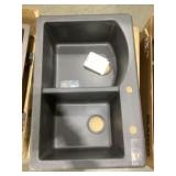 33' x 22' Silgrant Dual Mount Dbl Bowl Sink