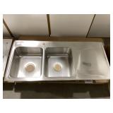 48' x 22' SS Double Bowl Sink w Surface Prep