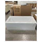 60' x 30' LH Acrylic Bathtub in White