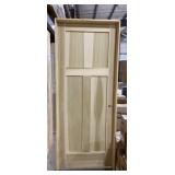 36' x 80' LH Poplar 3-Panel Interior Door