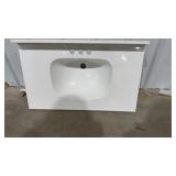 31' x 19 Cultured Marble White Vanity Top