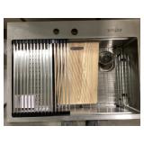 30' x 22' Stainless Steel Workstation Sink