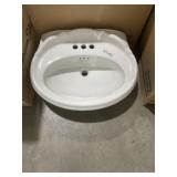 26' x 20' Lavatory Pedestal in White