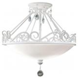 Feissï¿½ 2-Bulb Semi-Flush Mount in White