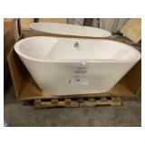 66.9' White Acrylic Free Standing Soaking Bathtub