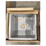 33' x 22' Silgrant Offset Double Bowl Sink