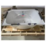 60' x 42' S Hourglass Bathtub in White