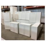 White Garage Cabinet x 14Pcs