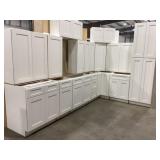 15Pc Silvercreek White Shaker 36' Kitchen