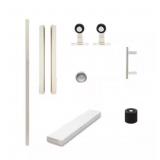 Jeld-Wenï¿½ 36' Barn Door Track Kit in Satin Nickel