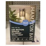 Hampton Bay Black Motion Sensor Wall Light x2