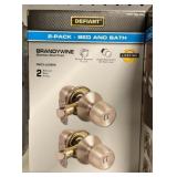 Defiantï¿½ 2pk, Bed & Bath Knobs in Stainless x3