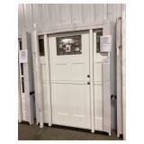 Primed Fiberglass LH Black Leaded Entry System