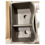 33' x 20' Silgrant Undermount Double Bowl Sink