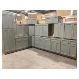 15pc. Silvercreek Fresh Sage Shaker 30' Kitchen