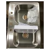 33' x 22' Double Bowl Kitchen Sink w Accessories