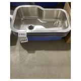 33' x 22' Stainless Steel Single Bowl Offset Sink