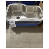 33' x 22' Stainless Steel Single Bowl Offset Sink