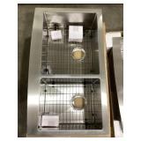 36' x 21' Stainless Double Bowl Farmhouse Sink