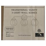 3-Light Wall Sconce Brushed Gold