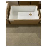 33' x 20' Fireclay Sink in White