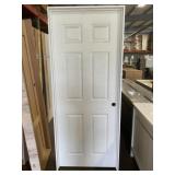 30' x 80' LH MDF Wood-Look 6-Panel Int. Door