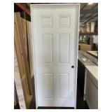 30' x 80' LH MDF Wood-Look 6-Panel Int. Door