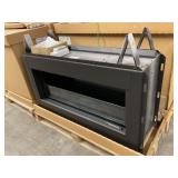 43' Natural Gas Ventless Linear Fireplace in Black