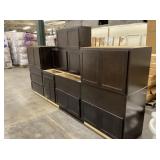 9pc. Espresso Cabinet Set