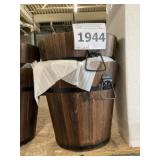 12' Dark Flame Wood Bucket x2