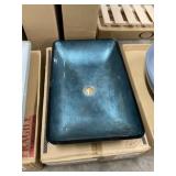 22' x 14' Blue Decorative Undermount Sink