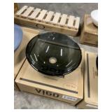 16-1/2' Black Round Vessel Sink