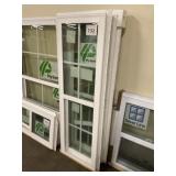 Mixed White Vinyl Single Hung Windows x 2