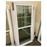 Mixed White Single Hung Vinyl Windows x 2